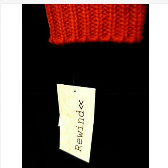 Nwt REWIND Ethnic Sweater S Orange Pink Snow Bunny - Picture 2 of 6